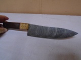 Handmade Custom Damascus Blade Knife w/ Leather Sheave