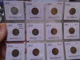Group of 12 Assorted Date Indian Head Cents