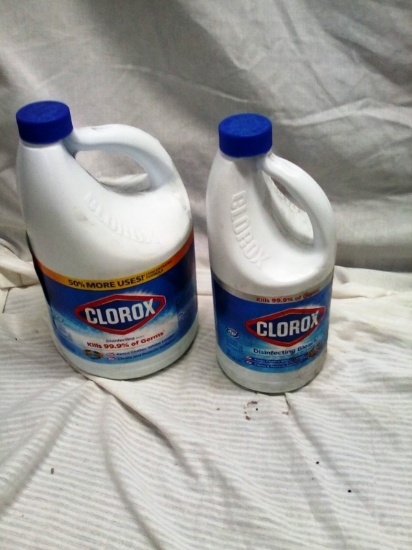 Clorox Bleach Qty. 1 @3.78 Qt and 1 @2.0 Qt Bottles