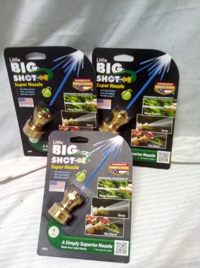 Qty. 3 Little Big Shot Super Hose Nozzles New In Pakcages