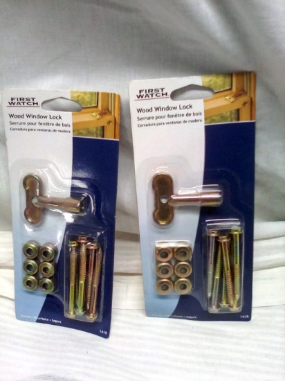 Pair of Wood Window Lock Kits