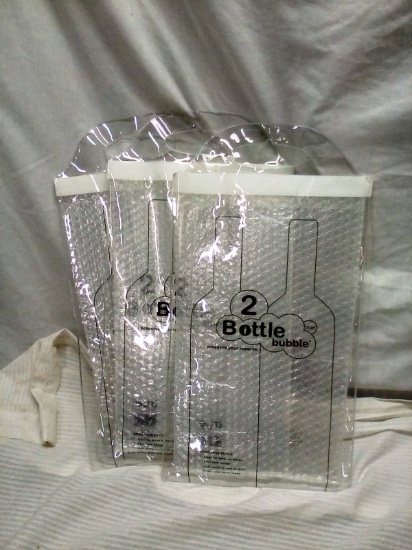 Qty. 3 Bubble Pack Wine Carriers holds 2 bottles per pack