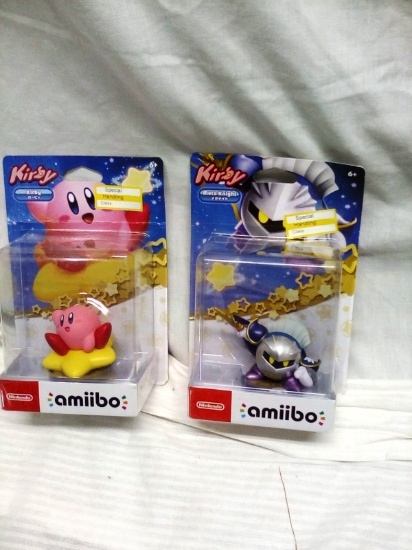 Pair of Kirby Amiibo Action Figures