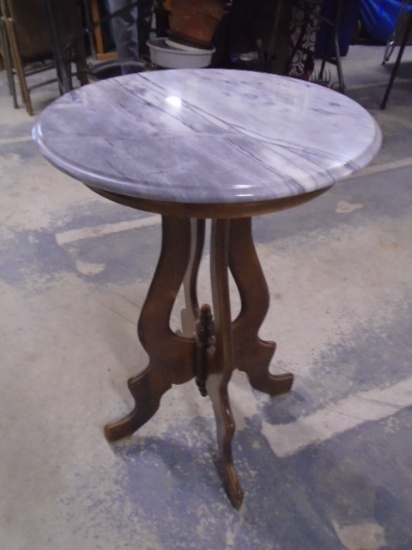 Antique Marble Top Side Stand