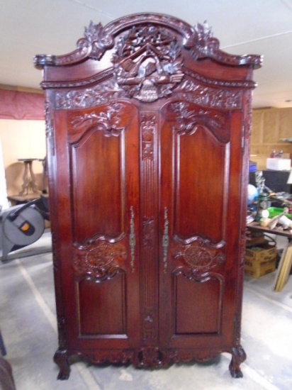 Beautiful Solid Wood Ornate Double Door Armiore
