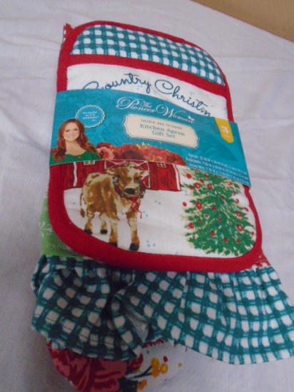 The Pioneer Woman 3 Pc. Country Christmas Apron Set