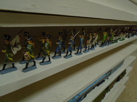 Large Group of Hand-Painted Metal Soldiers