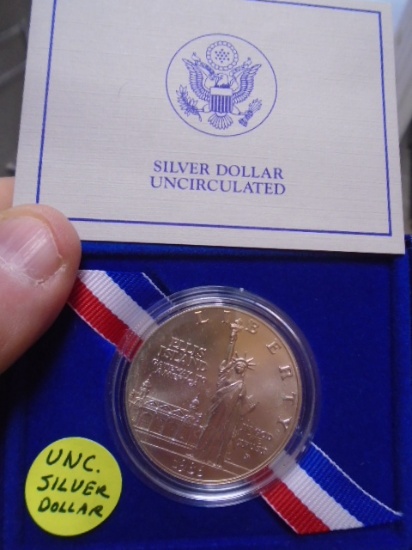 1986 Unc. Ellis Island Silver Dollar