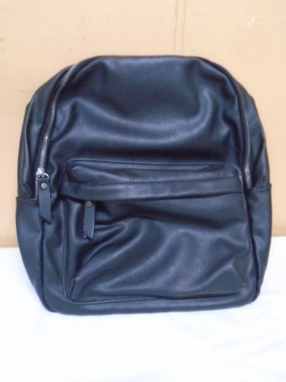 Universal Thread Black Leather Backpack Bag