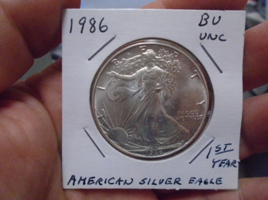 1986 1 Oz. Fine Silver American Sivler Eagle