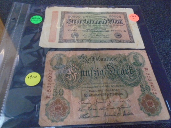 2 Pc. Group of German Currency