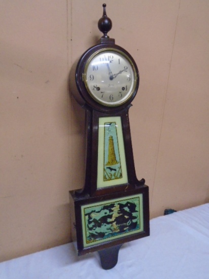 Antique Sessions Wind Up Banjo Clock