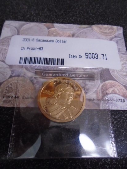 2001 S-Mint Proof 63 Sacagawea Dollar