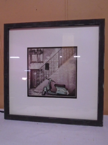 Framed & Matted Print w/ Scooter