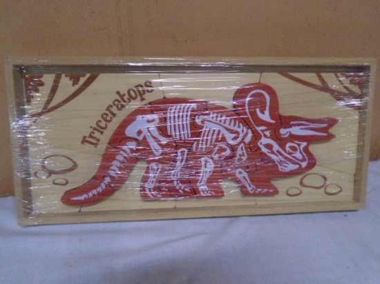 Wooden Triceratops Child's Puzzle