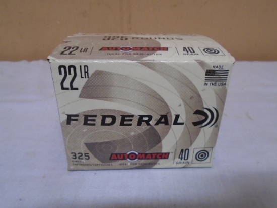 325 Round Box of Federal 22LR Rimfire Cartridges