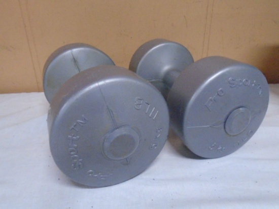 Set of Prosport 11lb Dumbells