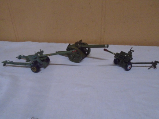 3pc Group of Die Cast Military Model Canons