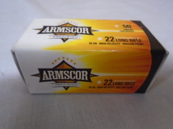50 Round Box of Armscor 22LR Rimfire Cartridges