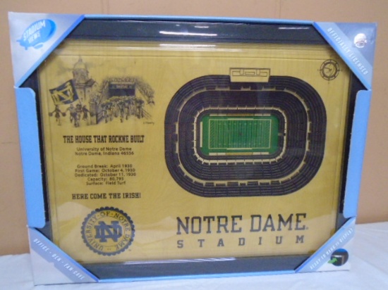 Stadium Vews 3D Replica Notre Dame Stadium Wall Décor+B4