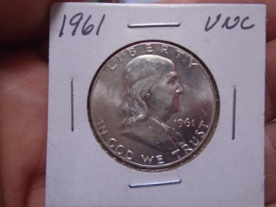 1961 Silver Franklin Half Dollar