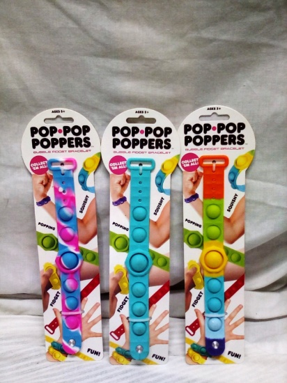 Qty: 3 Pop Pop Poppers Bubble Bracelet