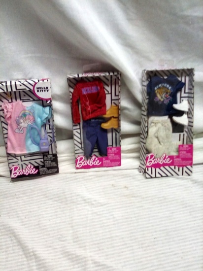Qty. 3 Packs of Barbie Clothes