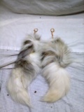 2 Deet Real Fox Tail Handbag Accessories