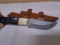 Custom Handmade Damascus Blade Knife w/ Leather Sheave
