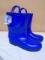 Brand New Pair of Kid's Shiny Blue Waterproof Boots