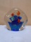 Art Glass Paperweight w/ Fish