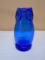 Vintage Pilgram Art Glass Blue Owl