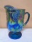 Vintage Indiana Glass Blue Carnival Pitcher