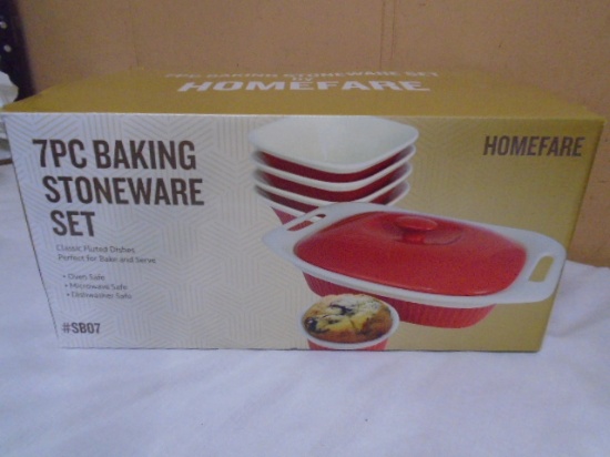 Homefare 7 Pc. Stoneware Baking Swet