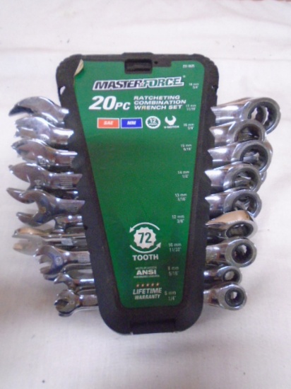 Masterforce 20pc Ratcheting Combination Wrench Set
