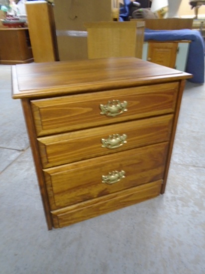 3 Drawer Solid Wood Night Stand