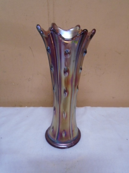 Vintage Dugan Target Iridescent Art Glass Vase