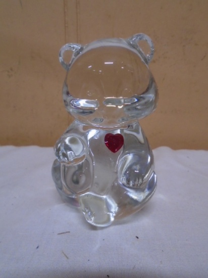 Fenton Art Glass Bear Paperweight