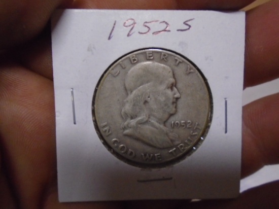 1952 S Mint Silver Franklin Half Dollar