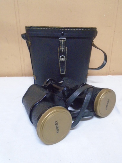 Set of Sunset 7x50 Amber Coated Optics Binoculars