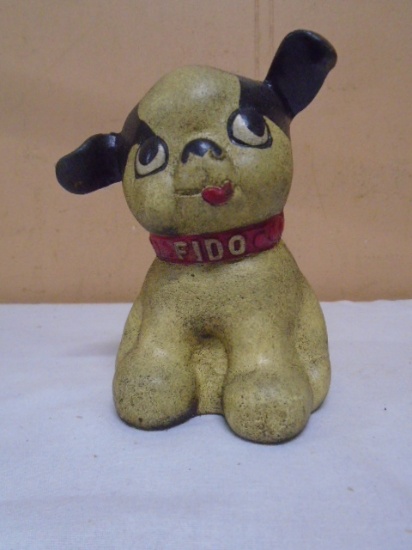 Cast Iron "Fido" Dog Bank