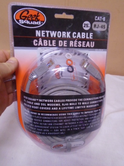 Geek Squad 25 Foot CAT-6/RJ-45 Netwok Cable