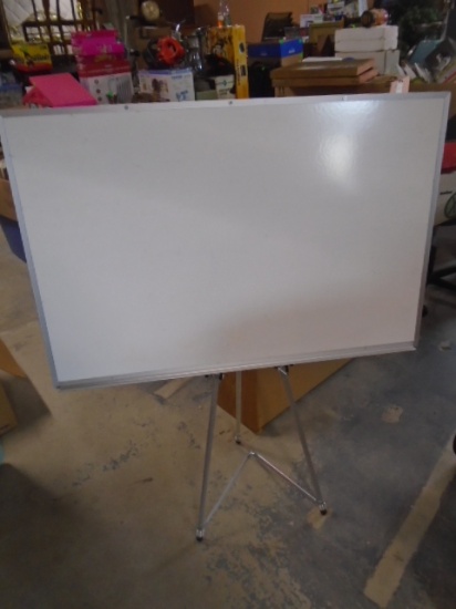 Dry Erase Board on Folding Adjustable Height Easel