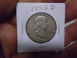 1953 D Mint Silver Franklin Half Dollar