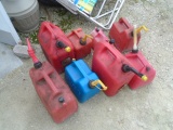 Large Group of Assorted Gas Cans