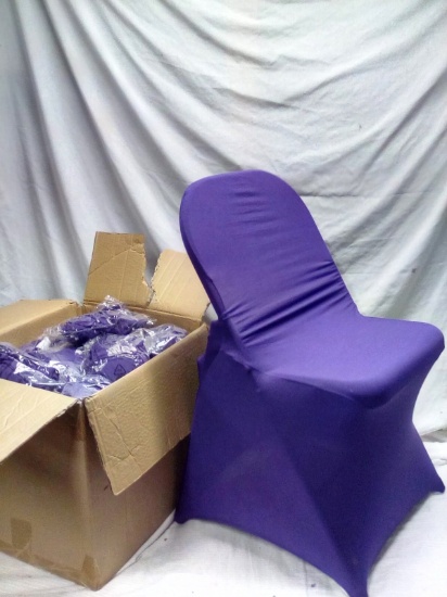 Qty: 50 Purple Chair Covers