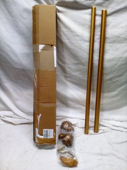Adjustable up to 48" Merriville Royal Gold Curtain Rod