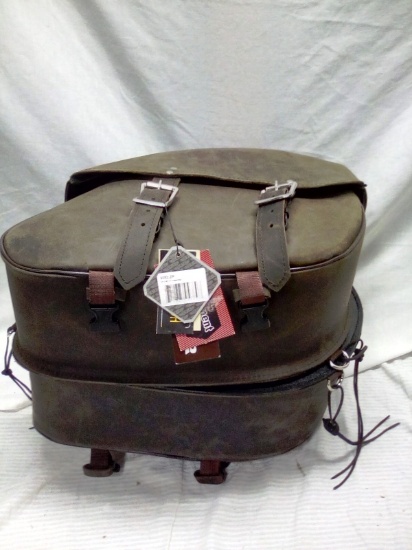 16" X 10" X 6" Leather Saddle Bag