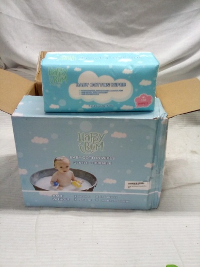 Happy Bum Baby Cotton Wipes Case of 6 packs