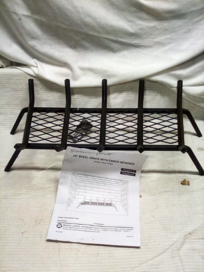 24" Steel Grate With Ember Retainer